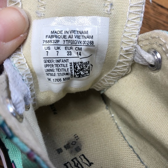 Converse Chuck Taylor All Star Sneakers Low Top Mint Triangles - Picture 6 of 7